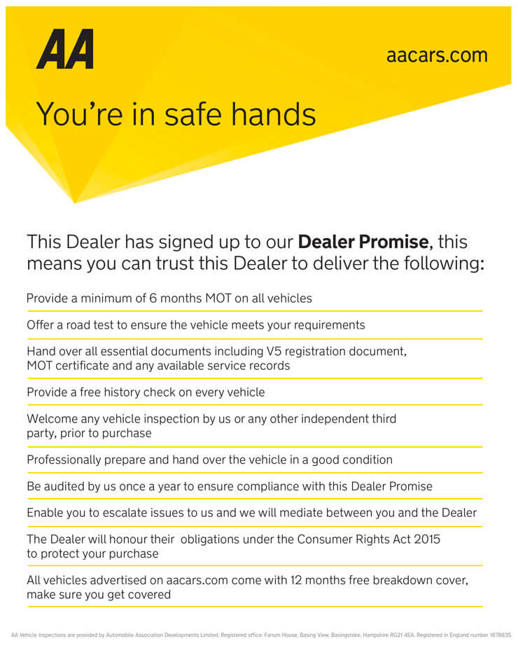 AA Dealer promise perks